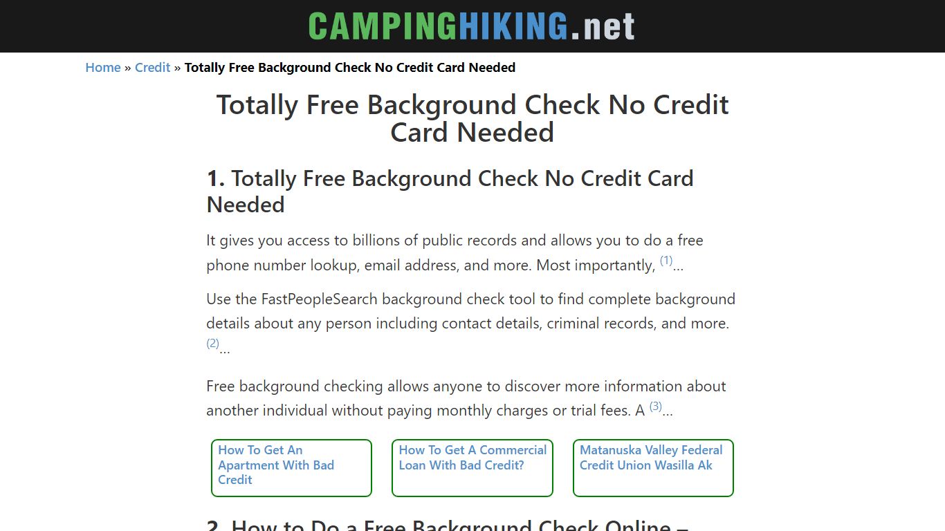 Totally Free Background Check No Credit Card Needed